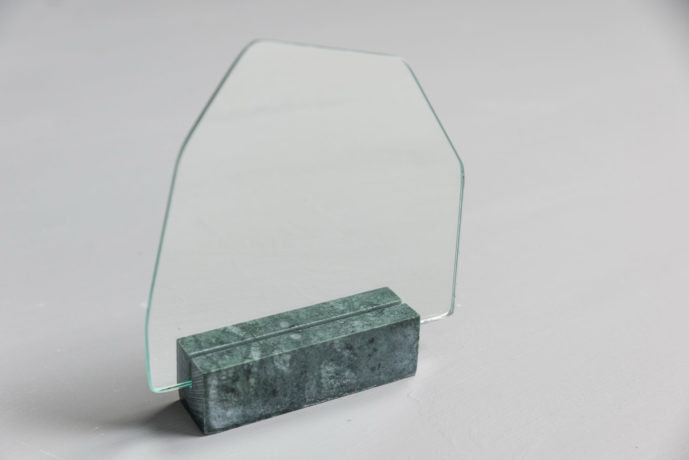 Marble Mirror Hex Green
