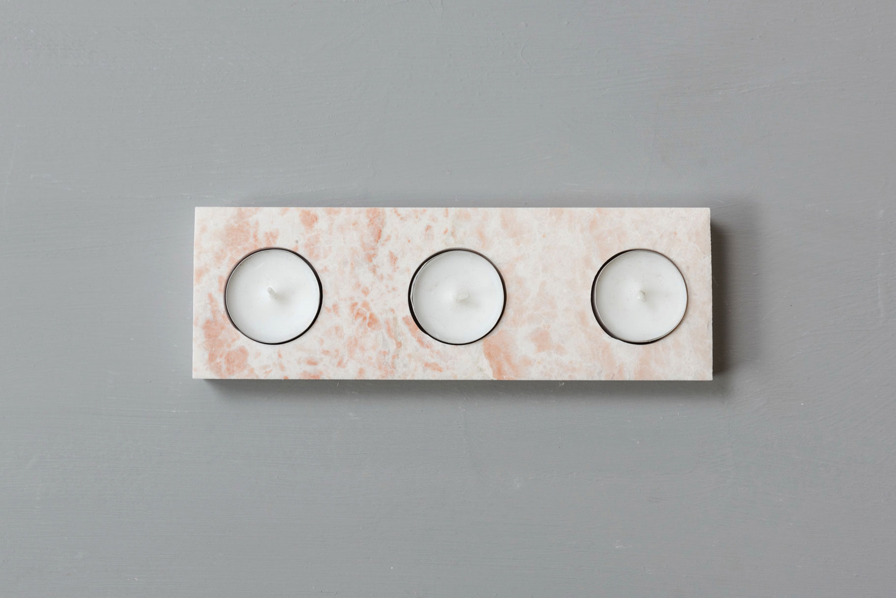 pink candle holder marble 2