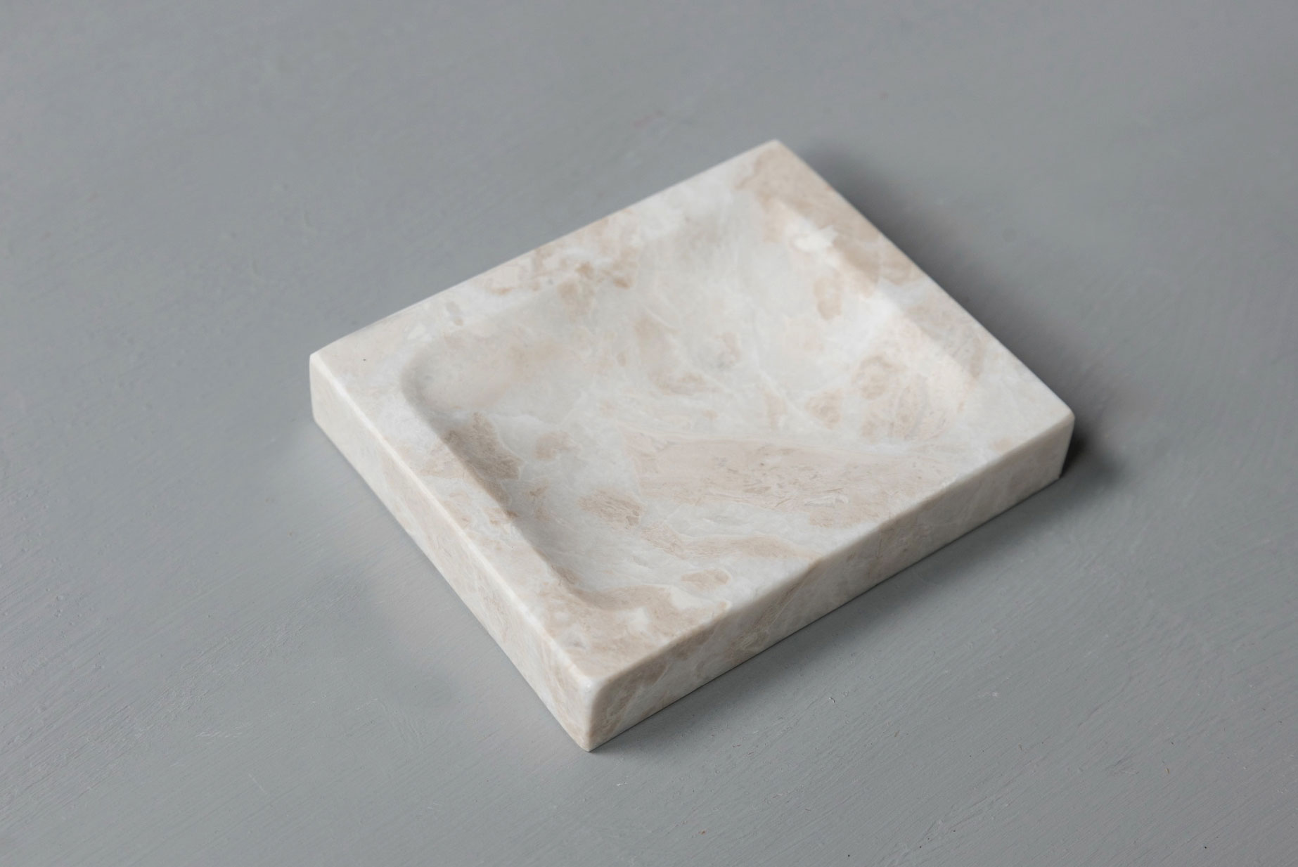 beige soap holder marble